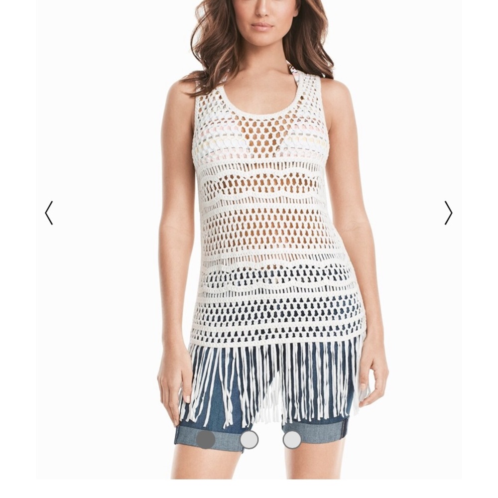 SLEEVELESS FRINGE PULLOVER SWEATER